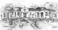 Design Renderings of Spanish Colonial Revival homes in Santa Barbara and Montecito